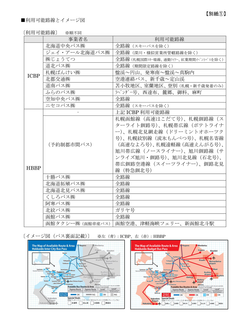 3/1日本更加“北海道经济通客车”访问外国人游览路径的销售开始！ ！