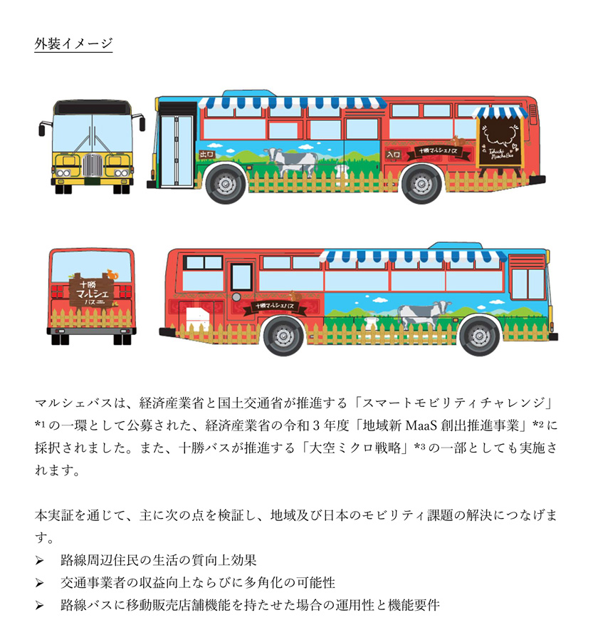 Notice of Marche Bus service start and preview exhibition