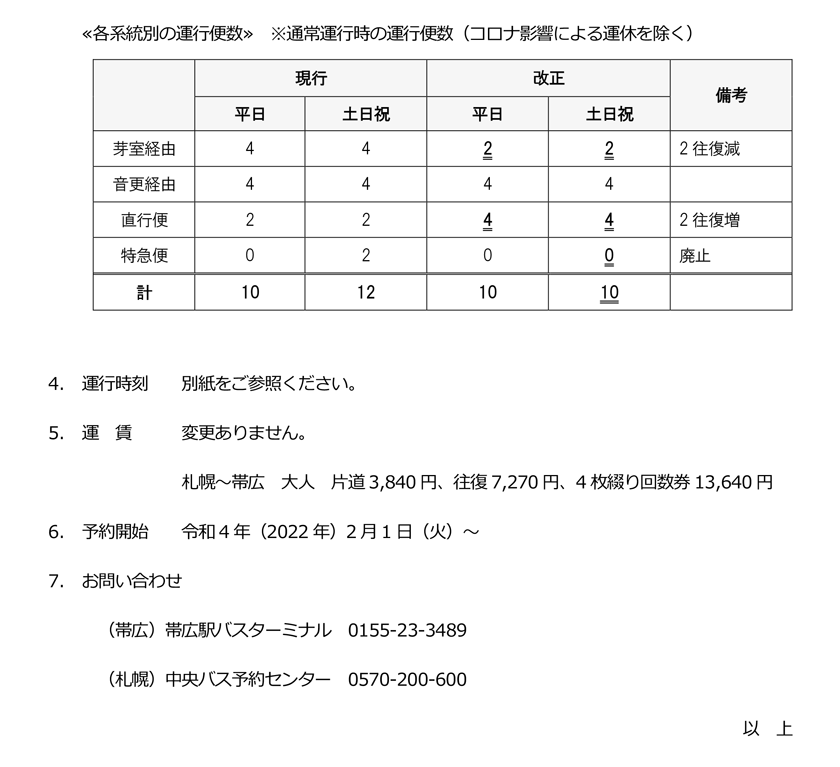 【令和4年4月1日より】ポテトライナーの経路変更・道の駅おとふけ乗り入れのお知らせ