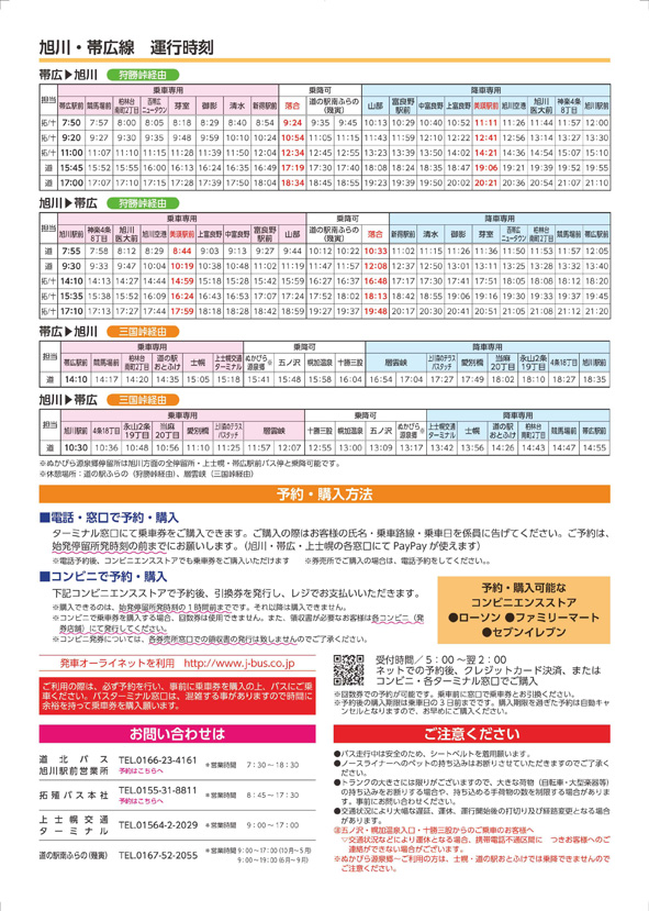 ノースライナー運賃・時刻表